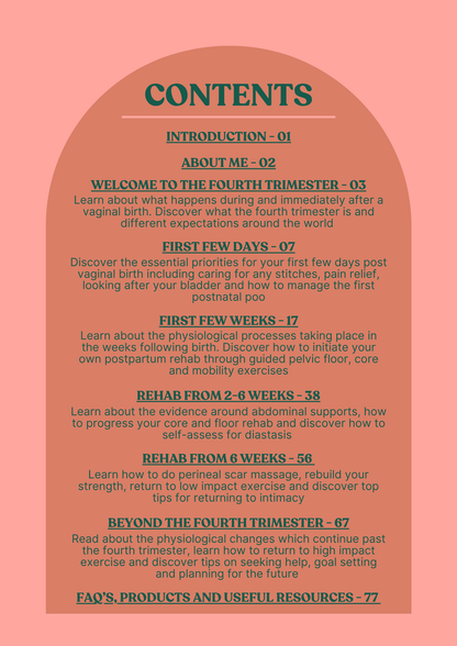 Vaginal birth recovery guide